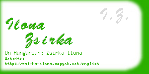 ilona zsirka business card